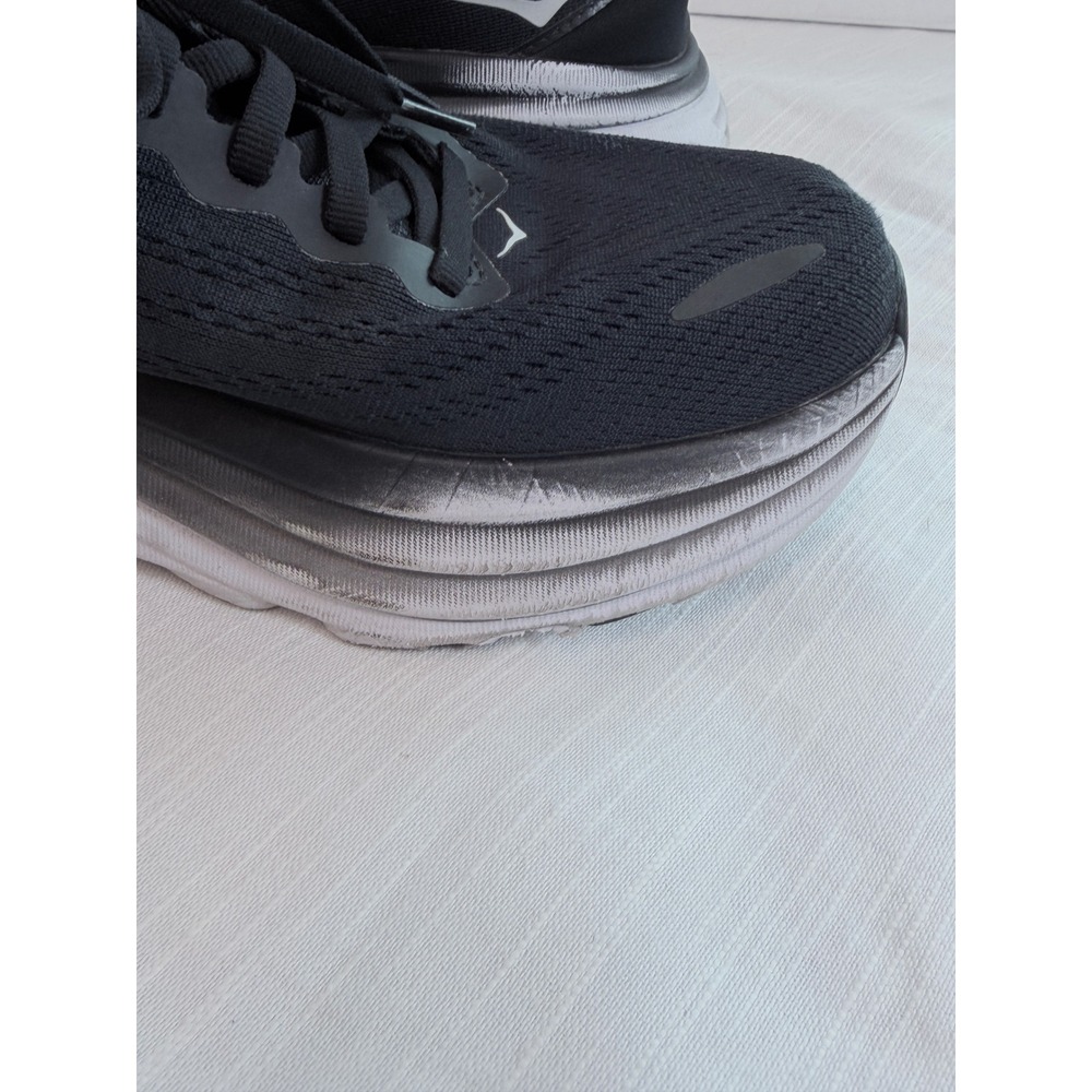 Hoka Bondi 8 Running Shoes Womens 9B Black White Good Max Cushion 1127952 BWHT - Picture 10 of 12
